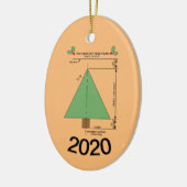 Perfekte Weihnachtsbaume Keramik Ornament (Links)