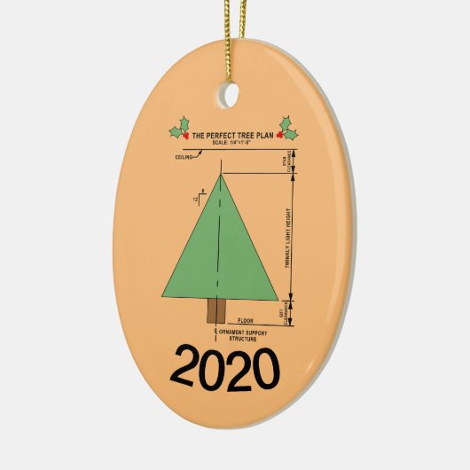 Perfekte Weihnachtsbaume Keramik Ornament (Links)