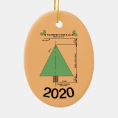 Perfekte Weihnachtsbaume Keramik Ornament (Hinten)
