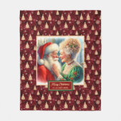 Perfekte Weihnachtsblanket Mr. & Mrs. Claus Holida Fleecedecke (Vorderseite)