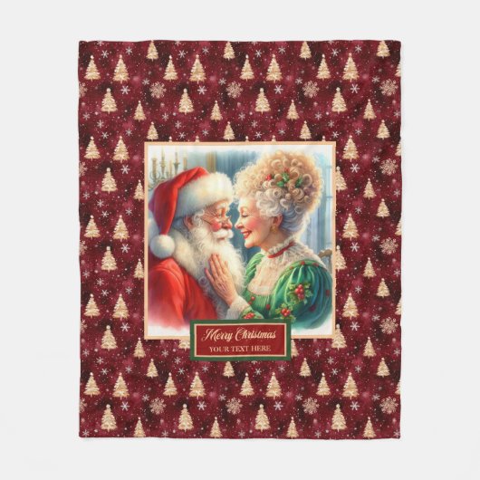 Perfekte Weihnachtsblanket Mr. & Mrs. Claus Holida Fleecedecke (Vorderseite)