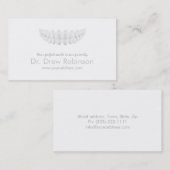 Perfekte weiße Lächeln Einfache weiße Zahnarztkart Visitenkarte (Vorne/Hinten)