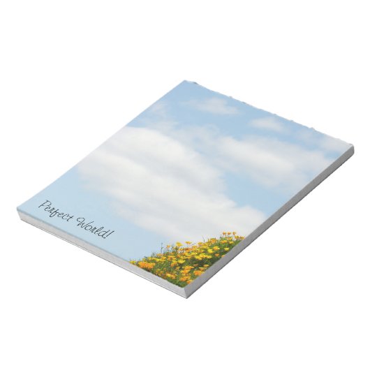 Perfekte Welt! Notebooks Blue Sky White Clouds Notizblock (Rotiert)
