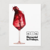 Perfekte Wohngestaltung Geschenk für Weinliebhaber Postkarte (Vorderseite)