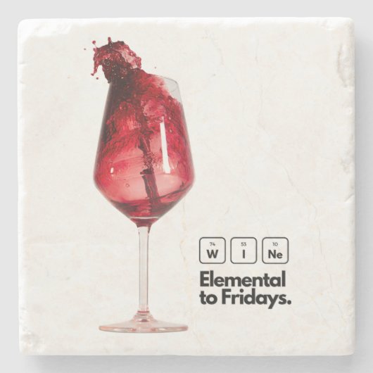 Perfekte Wohngestaltung Geschenk für Weinliebhaber Steinuntersetzer (Vorderseite)