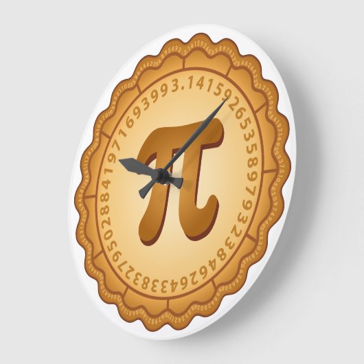 Perfekte Zeit für Pi Große Wanduhr (Winkel)