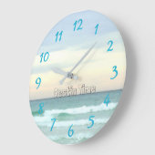Perfekte Zeit in Destin, Florida Große Wanduhr (Winkel)
