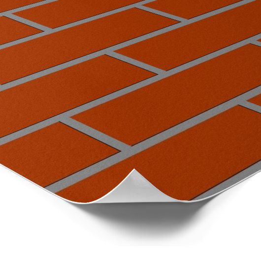 perfekte Ziegelwand Poster (Ecke)