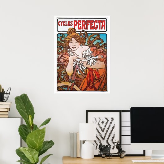 Perfekte Zyklen Alphonse Mucha Art Nouveau Poster (Heimbüro)