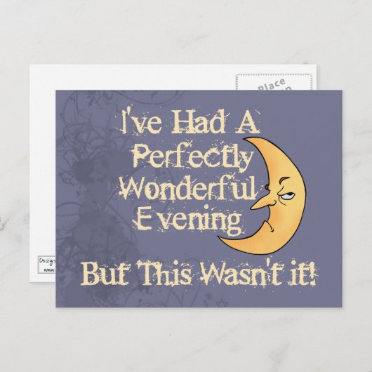 Perfekter Abend Postkarte (Vorne/Hinten)