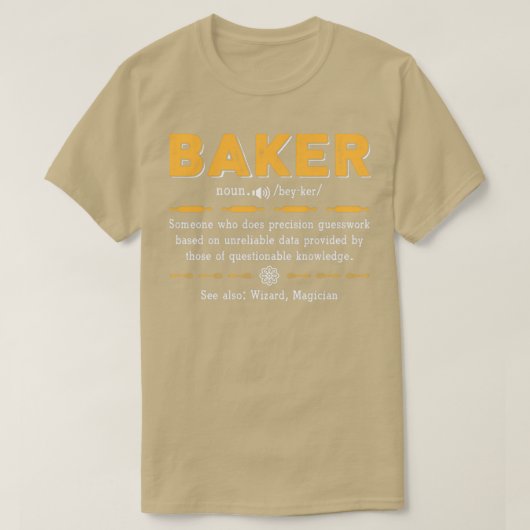 Perfekter Baker Definition Funny Baking Sprichwort T-Shirt (Design vorne)