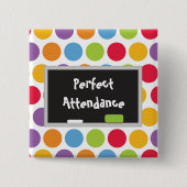 Perfekter Besuch Polka Dots und Chalk Board Button (Vorderseite)