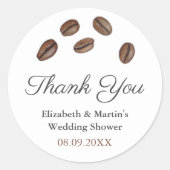 Perfekter Blend Wasserfarbe Kaffeebohnen Vielen Da Runder Aufkleber (Vorderseite)