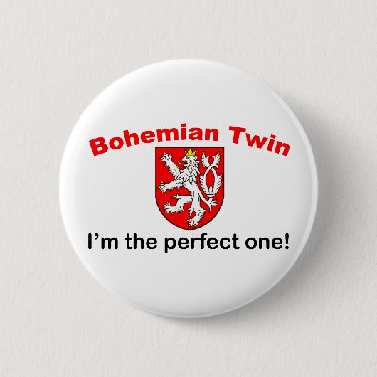 Perfekter Bohemischer Zwilling Button (Vorderseite)