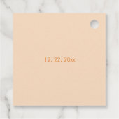 Perfekter Cartoon Bride & Groom Elegante Hochzeit Geschenkanhänger (Rückseite)