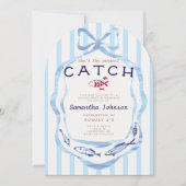 Perfekter Catch Beach Preppy Fishing Bachelorette Einladung (Vorderseite)