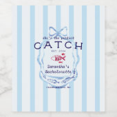 Perfekter Catch Beach Preppy Fishing Bachelorette Weinetikett (Einzelnes Label)