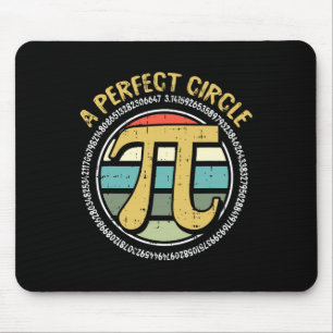 Perfekter Circle Pi Day Retro Math Symbol Nummer Mousepad