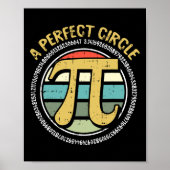 Perfekter Circle Pi Day Retro Math Symbol Nummer Poster (Vorne)