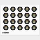 Perfekter Circle Pi Day Retro Math Symbol Nummer Runder Aufkleber (Blatt)