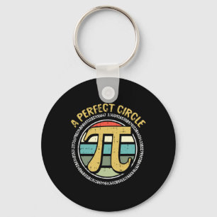 Perfekter Circle Pi Day Retro Math Symbol Nummer Schlüsselanhänger