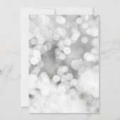 Perfekter, Cooler, Funkelnd Silberschneemann, Weih Einladung (Rückseite)