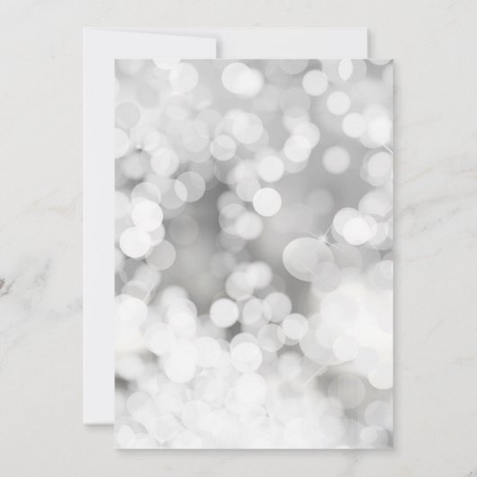 Perfekter, Cooler, Funkelnd Silberschneemann, Weih Einladung (Rückseite)