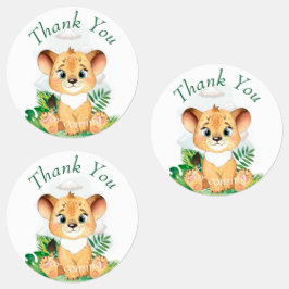 Perfekter Dank für Ihre kleine Löwe Etiketten