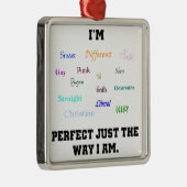 Perfekter Diversityhomosexueller Geek-heidnische Silbernes Ornament (Rechts)