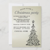 Perfekter, eleganter, schöner Weihnachtsbaum Einladung (Vorderseite)