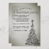 Perfekter, eleganter, wunderschöner Weihnachtsbaum Einladung (Vorne/Hinten)