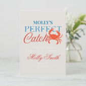 Perfekter Fang - Bridal-Design an der Küste Einladung (Stehend Vorderseite)