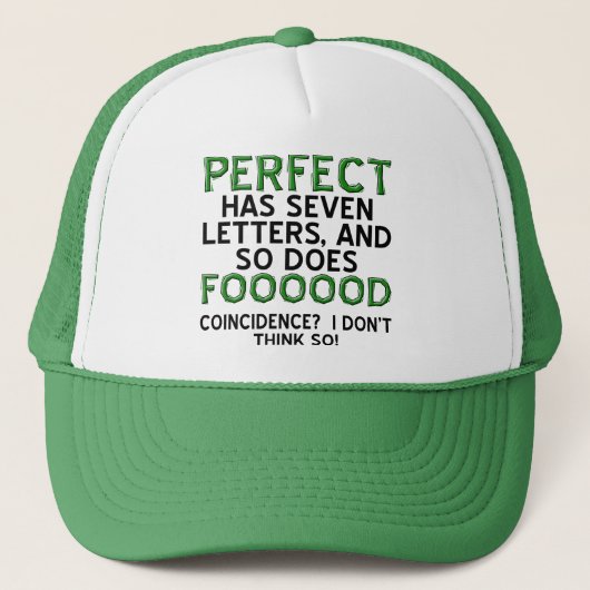 Perfekter Food Funny Ball Cap Hat Truckerkappe (Vorderseite)