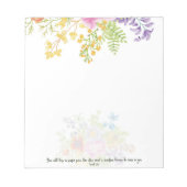 Perfekter Frieden Aquarellblumen Notizblock (Vorderseite)