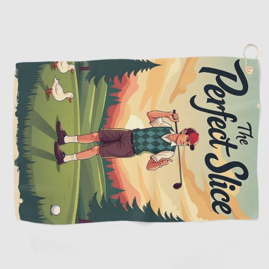 Perfekter Golf Slice Golfhandtuch (Horizontal)