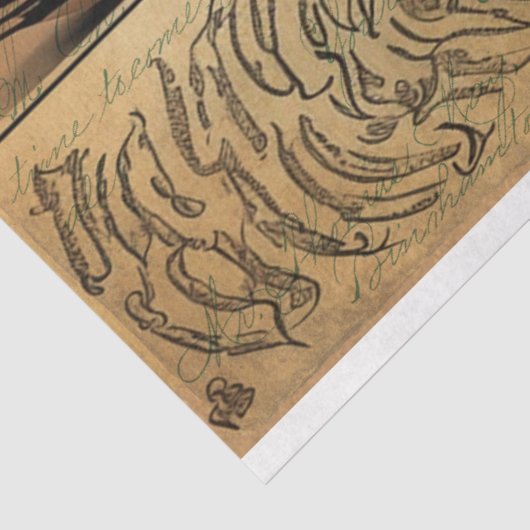 Perfekter Kaffee-Becher - ephemera-Collage Seidenpapier (Ausschnitt)