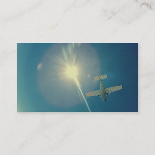 perfekter kleiner Flugzeugpilot des Fotos Visitenkarte (Vorderseite)