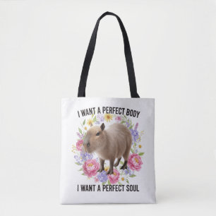 Perfekter Körper Perfekte Seele Süße Capybara Ment Tasche