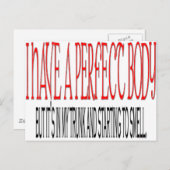 Perfekter Körper Postkarte (Vorne/Hinten)