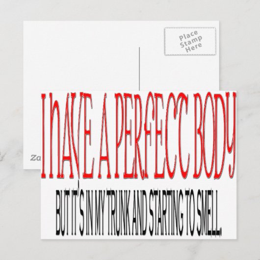Perfekter Körper Postkarte (Vorne/Hinten)