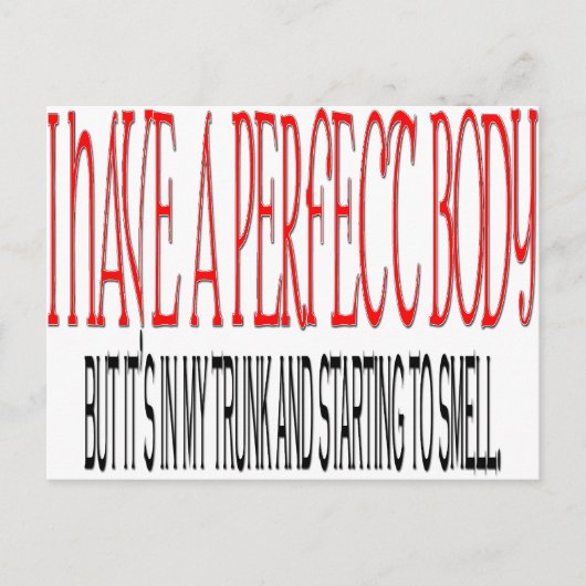 Perfekter Körper Postkarte (Vorderseite)