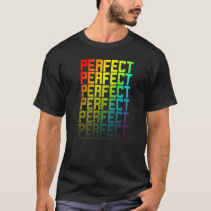Perfekter Lgbtq+-Rainbow-Gay Pride-Textfade Graphi T-Shirt