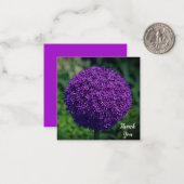 Perfekter Lila Allium Blume Persönlicher Dank Mitteilungskarte (Vorderseite/Rückseite Beispiel)
