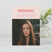 Perfekter, Lila rosa bearbeitbarer Abschluss Ankündigung (Stehend Vorderseite)