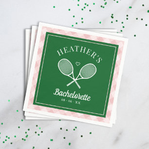 Perfekter Match Letzter Swing Tennis Junggesellinn Serviette
