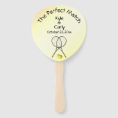 Perfekter Match Wedding Yellow Hand Fan Fächer (Vorderseite)