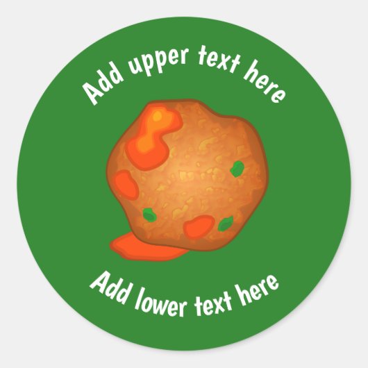 Perfekter Meatball mit Tomato & Kräutern - Slogan Runder Aufkleber (Vorderseite)