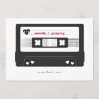 Perfekter Mix - Mix-Tape-Save the Date-Karte