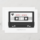 Perfekter Mix - Mix-Tape-Save the Date-Karte Save The Date (Vorne/Hinten)