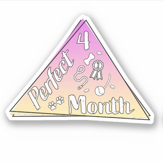 Perfekter Monatsaufkleber - April Aufkleber (Vorderseite)